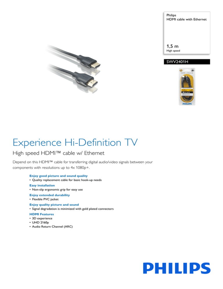 Philips SWV2401H/10 Datasheet Philips SWV2401H/10 Datasheet
