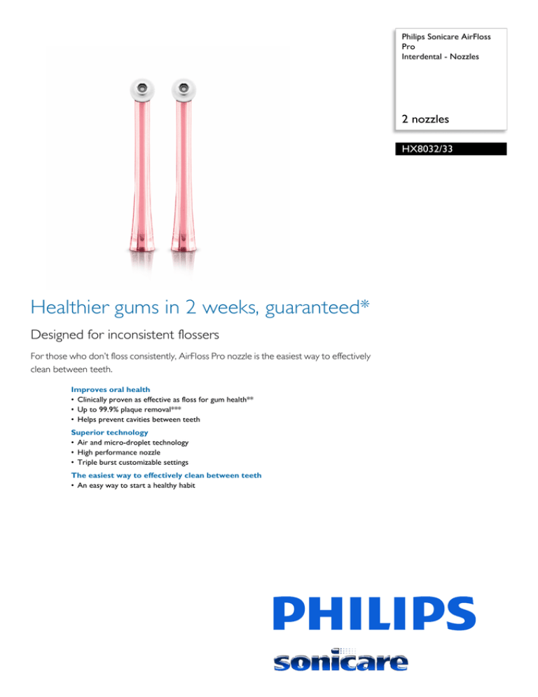 Philips HX8032/33 Datasheet Philips HX8032/33 Datasheet