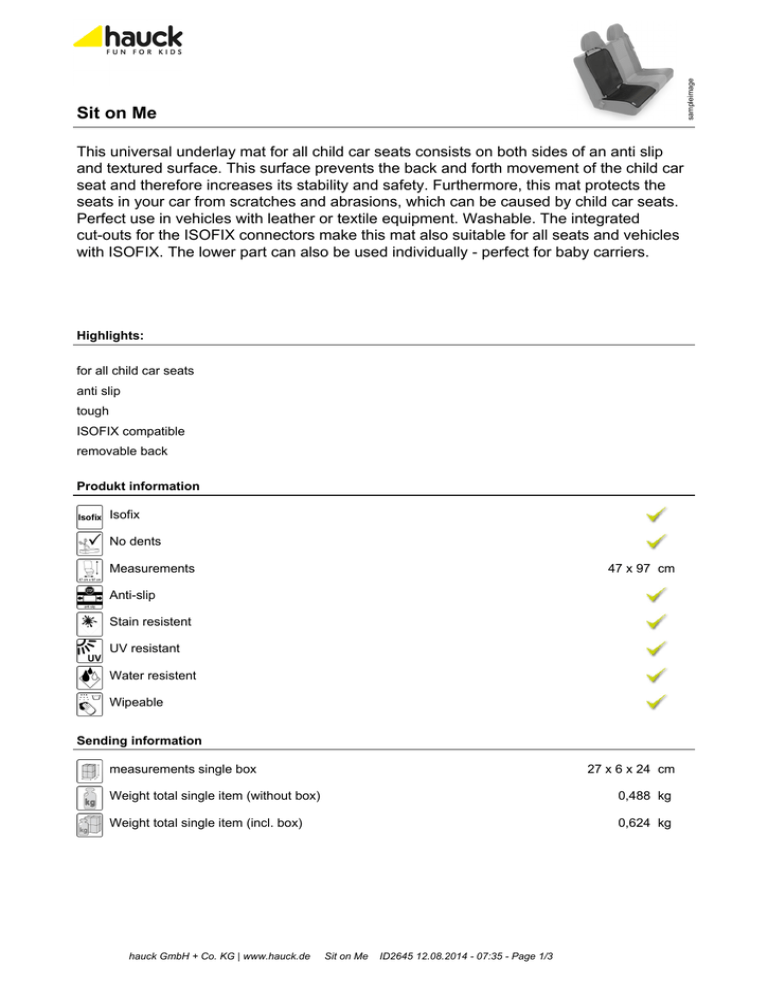 Hauck 618011 Datasheet Hauck 618011 Datasheet