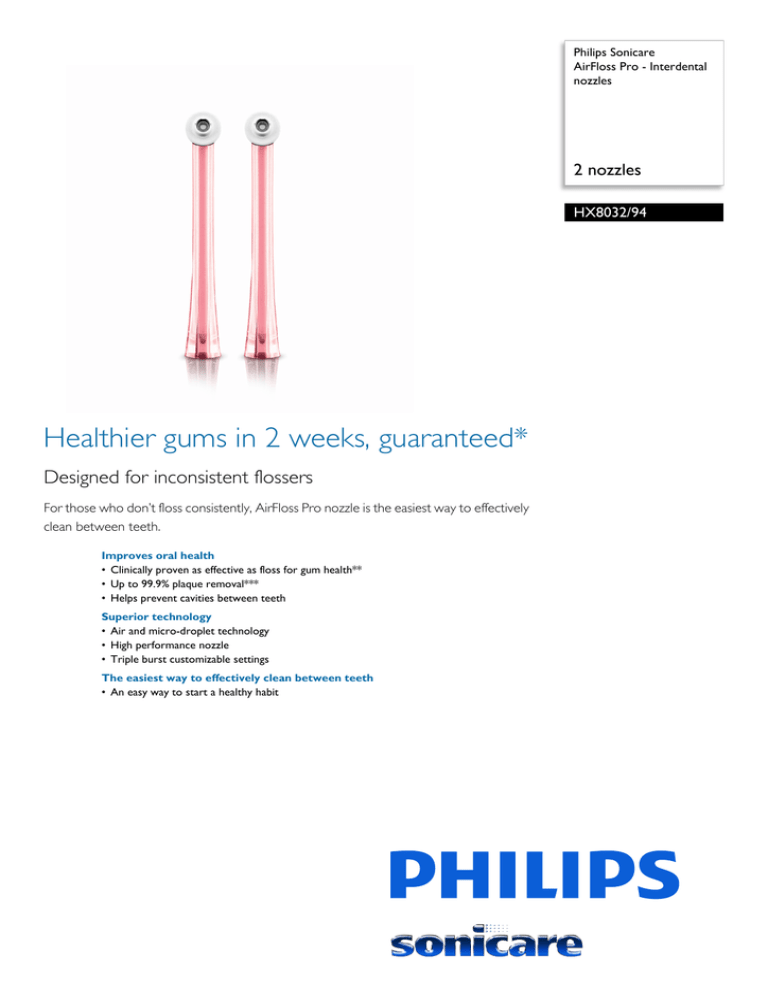 Philips HX8032/94 Datasheet Philips HX8032/94 Datasheet