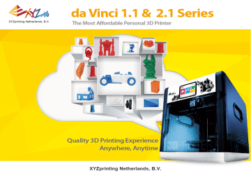 XYZprinting da Vinci 1.1 Plus Datasheet | Manualzz
