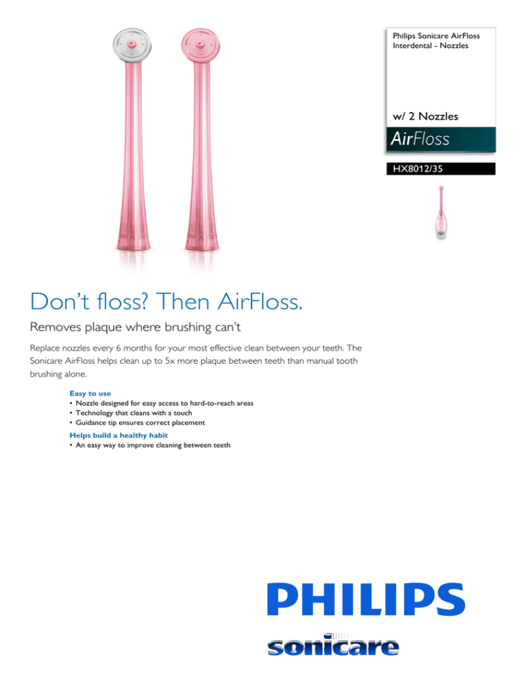 Philips HX8012/35 Datasheet Philips HX8012/35 Datasheet