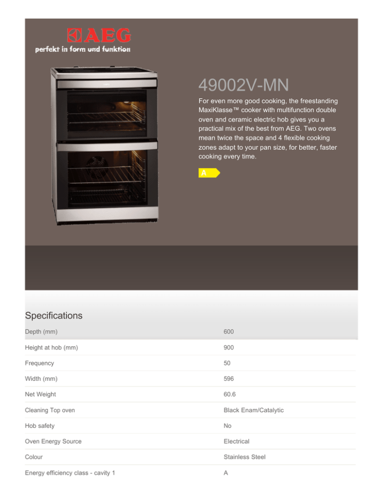 AEG 49002V-MN Datasheet AEG 49002V-MN Datasheet