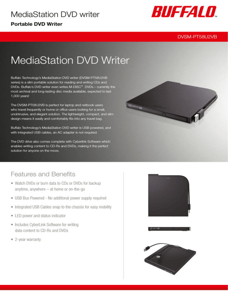 Buffalo DVSM-PT58U2VB-EU Datasheet Buffalo DVSM-PT58U2VB-EU Datasheet
