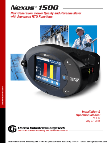 E154701_Nexus 1500 Manual.pdf - Electro Industries E154701_Nexus 1500 Manual.pdf - Electro Industries