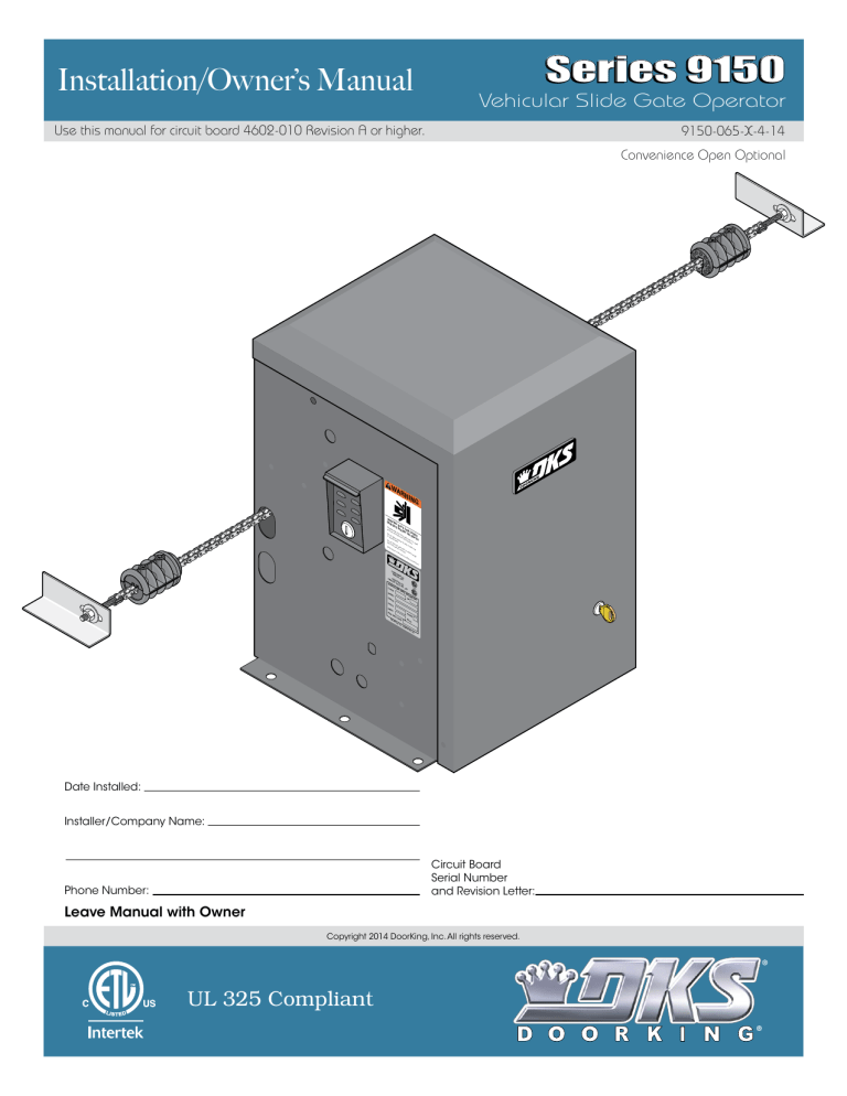 DKS 9150 Pre 2016 User manual DKS 9150 Pre 2016 User manual