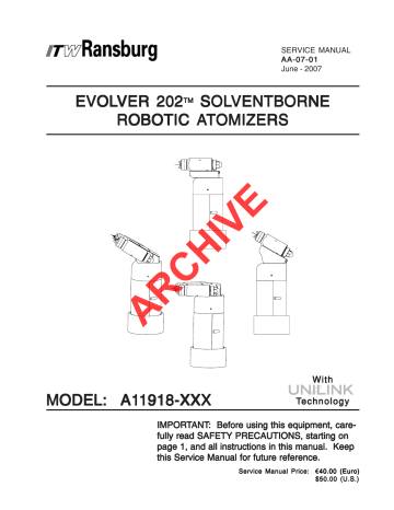 Evolver 202 Solvent (Serv. Man. AA-07-01 Evolver 202 Solvent (Serv. Man. AA-07-01