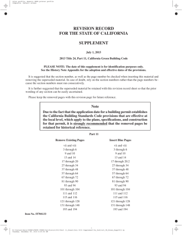 California Green Building Standards Code California Green Building Standards Code