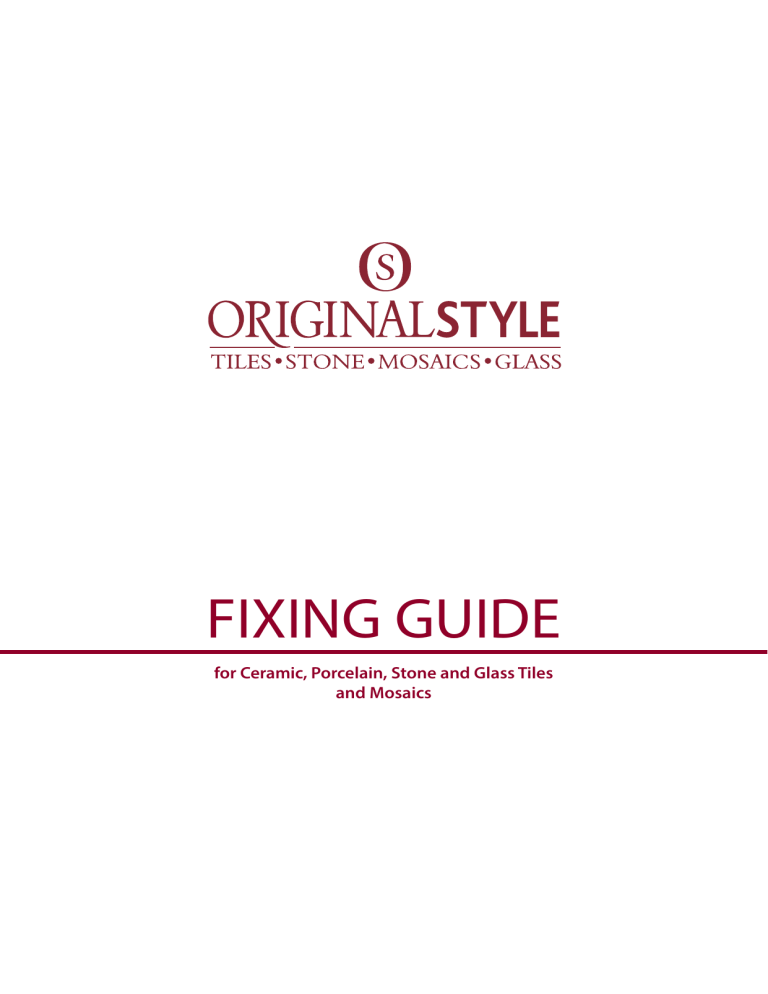 FIXING GUIDE - Tile Factory Shops FIXING GUIDE - Tile Factory Shops