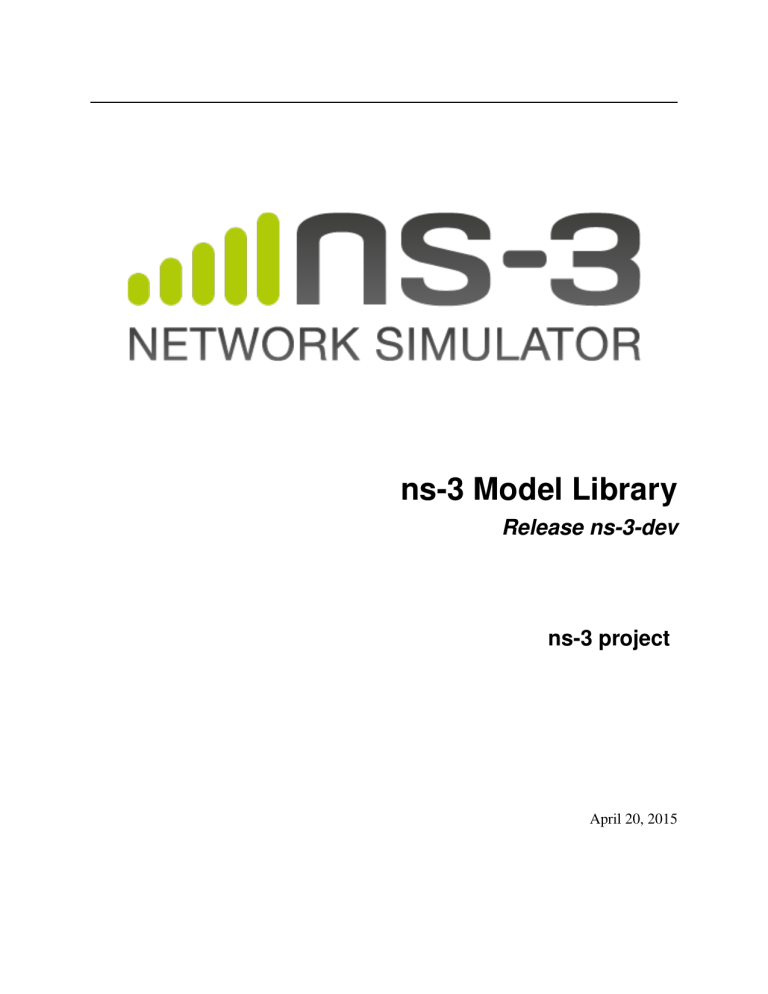 ns-3 Model Library ns-3 Model Library