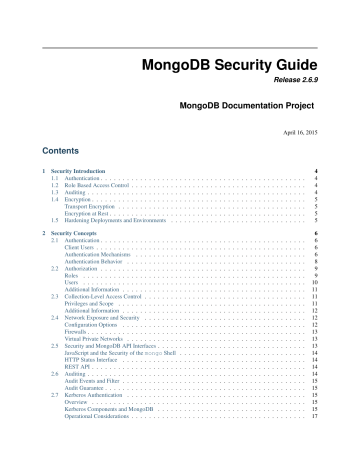 MongoDB Security Guide | Manualzz MongoDB Security Guide | Manualzz