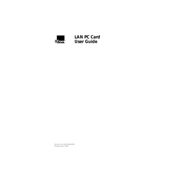 3com 3C589D-COMBO - EtherLink III PC Card Combo, 3C589C-TP - Etherlink III LAN PC Card, 3C589D, 3C589C User manual 3com 3C589D-COMBO - EtherLink III PC Card Combo, 3C589C-TP - Etherlink III LAN PC Card, 3C589D, 3C589C User manual