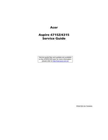 Acer 4315 User's manual Acer 4315 User's manual