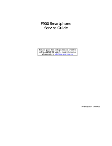 Acer F900 User's manual Acer F900 User's manual
