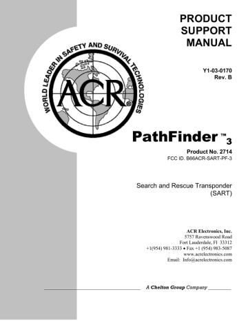 ACR Electronics PATHFINDER 2714 User's manual ACR Electronics PATHFINDER 2714 User's manual