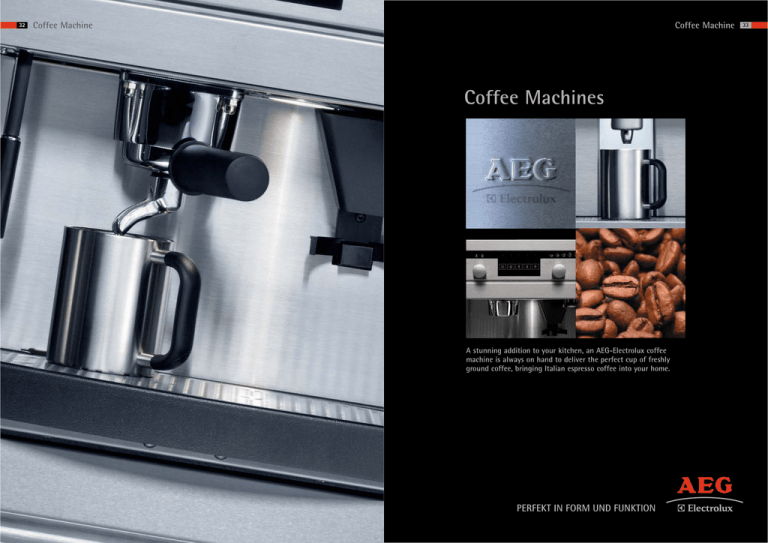 AEG Coffee Machines User manual AEG Coffee Machines User manual