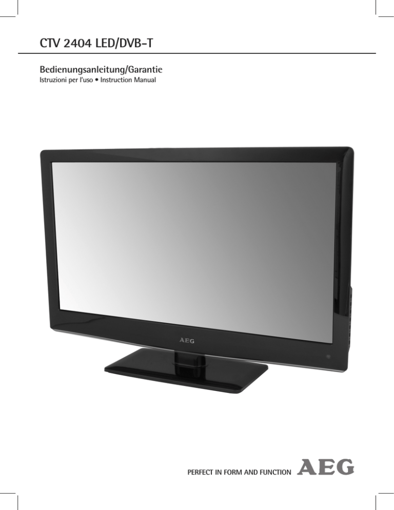 AEG CTV 2404 User's manual AEG CTV 2404 User's manual