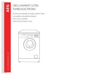 AEG ÖKO-LAVAMAT 12700, LAVAMAT 12700 User's manual AEG ÖKO-LAVAMAT 12700, LAVAMAT 12700 User's manual