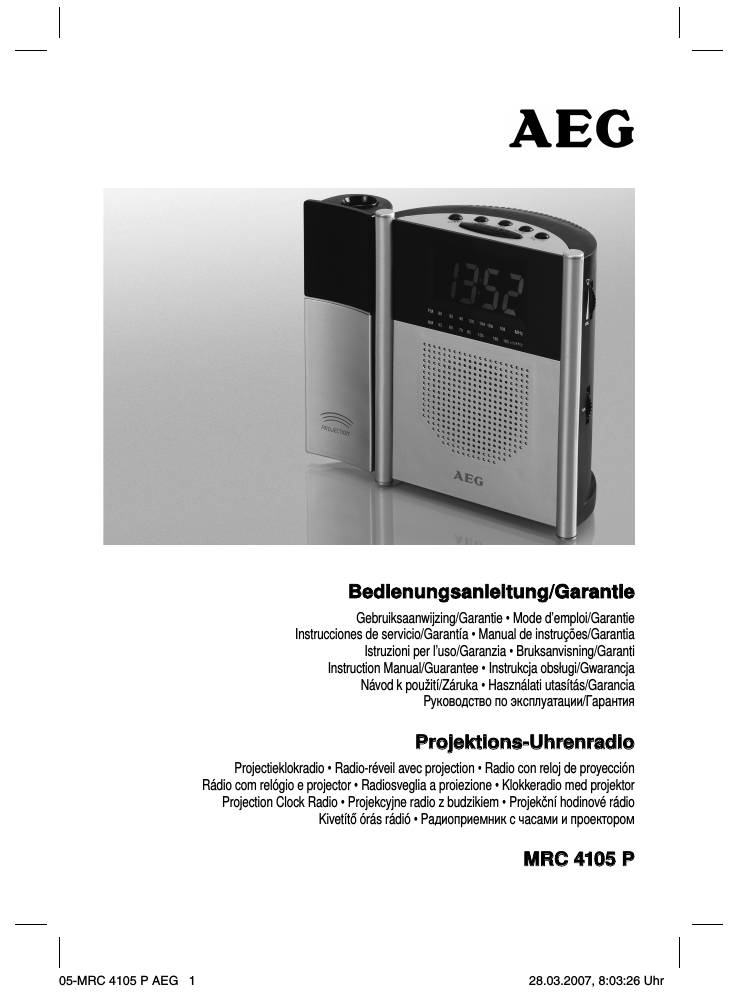 AEG MRC 4105 P User's manual AEG MRC 4105 P User's manual