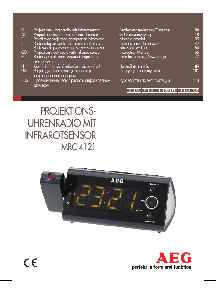AEG MRC 4121 User manual AEG MRC 4121 User manual