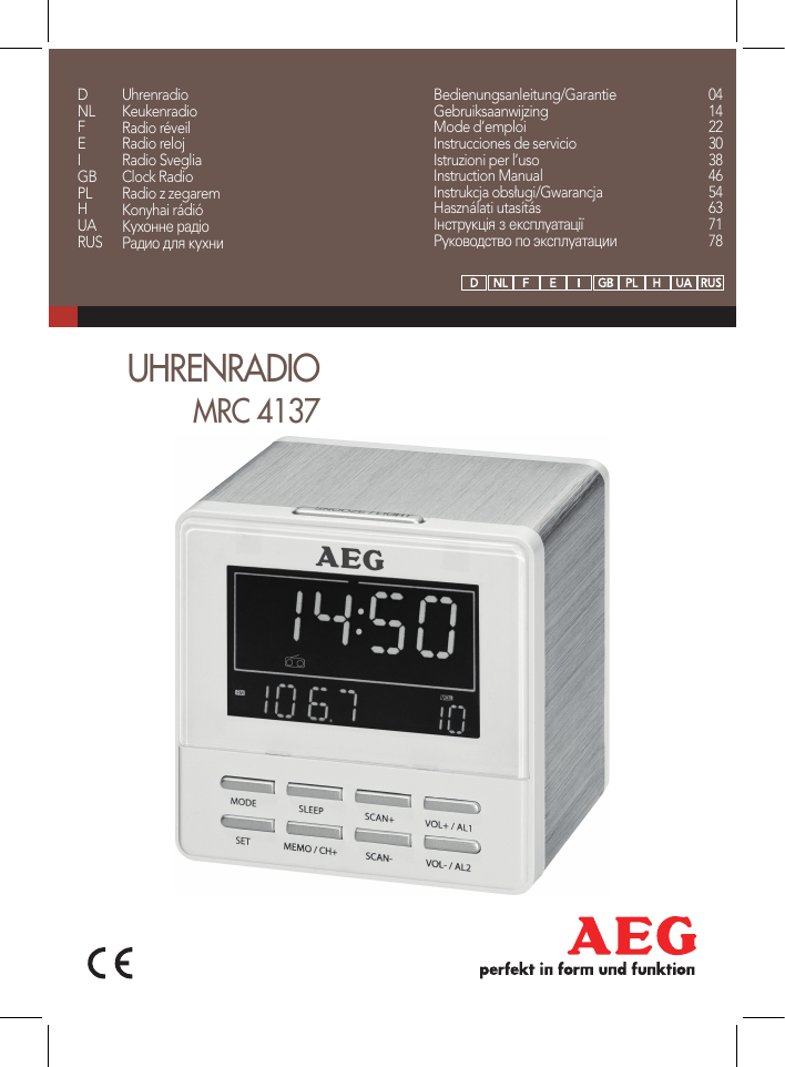 AEG MRC 4137 User manual AEG MRC 4137 User manual