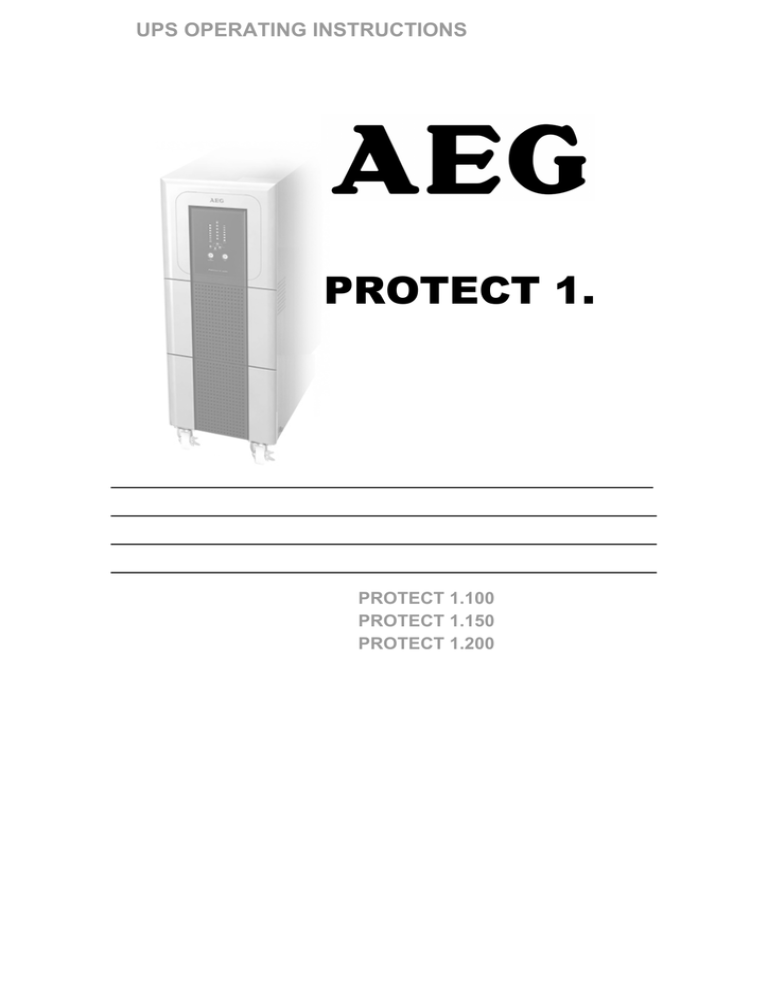 AEG PROTECT 1.200 User manual AEG PROTECT 1.200 User manual
