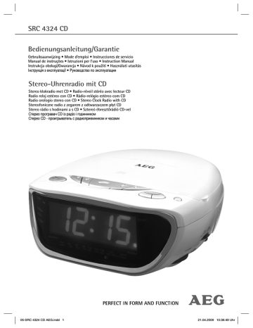 AEG SRC 4324 CD User's manual AEG SRC 4324 CD User's manual