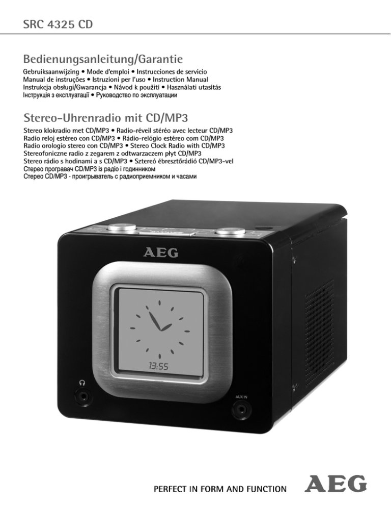 AEG SRC 4325 CD User manual AEG SRC 4325 CD User manual
