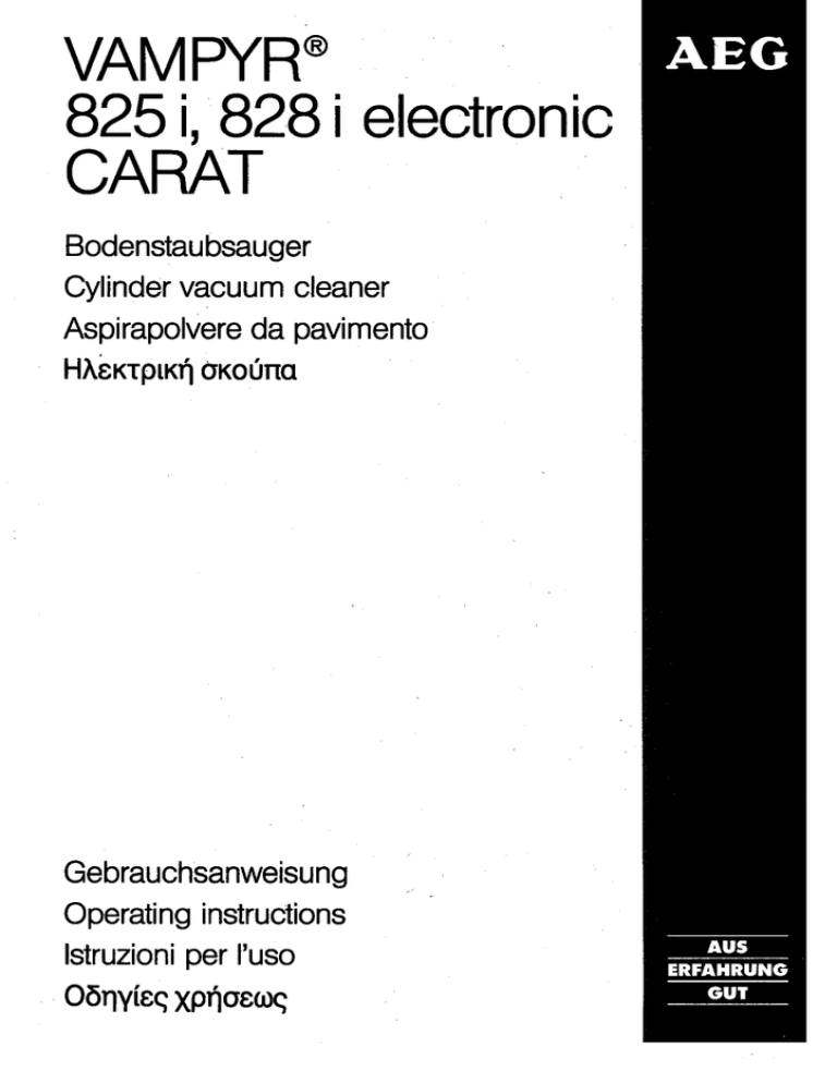AEG VAMPYR 825I User manual AEG VAMPYR 825I User manual