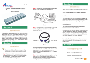 Airlink101 AKVM-4 Quick Installation Guide | Manualzz