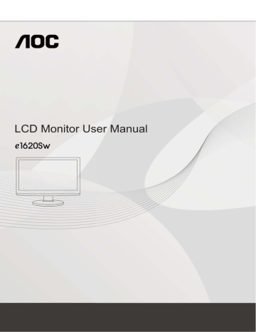 AOC e1620Sw User manual | Manualzz