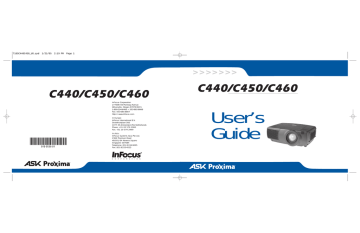 Ask Proxima C460 User’s Guide | Manualzz Ask Proxima C460 User’s Guide | Manualzz