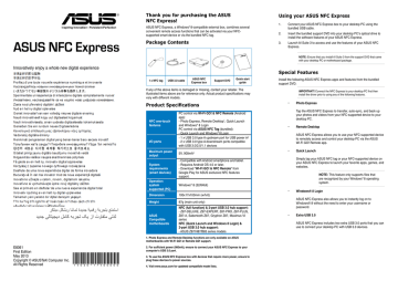 ASUS Motherboard Accessory Nfc Express NFCEXPRESS Quick Start Guide | Manualzz