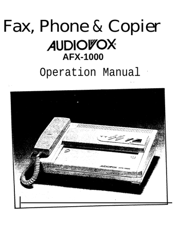 Audiovox AFX-1000 Installation instructions | Manualzz Audiovox AFX-1000 Installation instructions | Manualzz