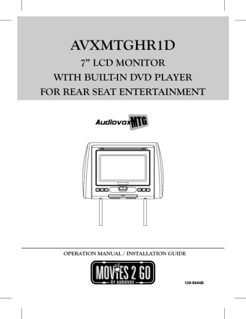 Audiovox AVXMTGHR1D Owner's Manual | Manualzz