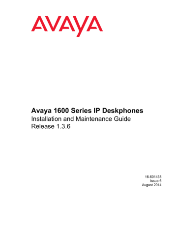 Avaya 1600 Series User's Manual | Manualzz Avaya 1600 Series User's Manual | Manualzz