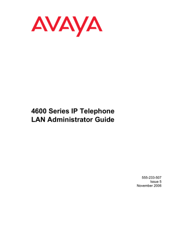 Avaya 4600 Series IP Telephone Operating instructions Avaya 4600 Series IP Telephone Operating instructions