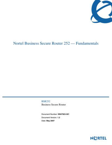Setting up your computer IP address. Nortel 252, Business Secure Router 252 Fundamentals, BSR252 | Manualzz