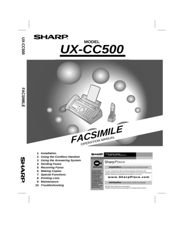 Back to Basics UX-CC500 User's manual Back to Basics UX-CC500 User's manual
