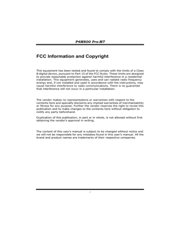 Biostar P4M800 User's Manual | Manualzz Biostar P4M800 User's Manual | Manualzz