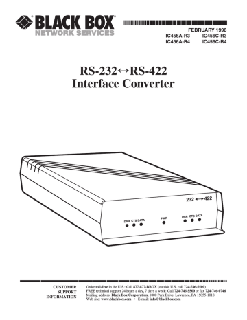Black Box RS0232 User's Manual | Manualzz