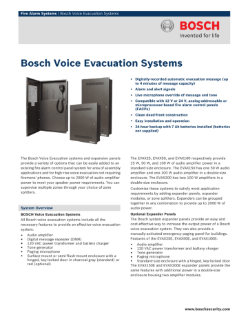 Bosch EVAX25E User's Manual | Manualzz Bosch EVAX25E User's Manual | Manualzz