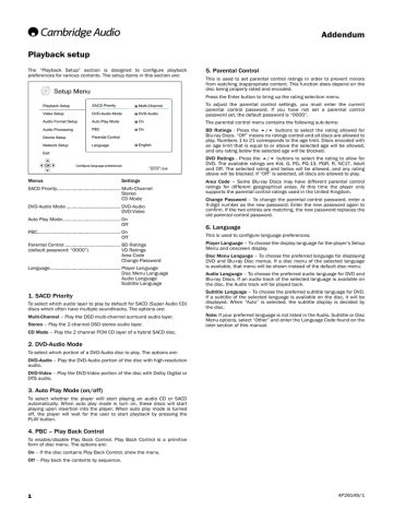 Cambridge Audio AP26149/1 User's Manual | Manualzz Cambridge Audio AP26149/1 User's Manual | Manualzz