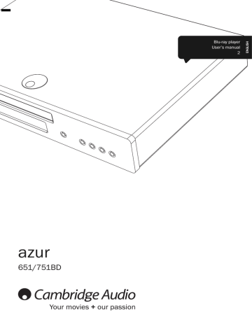 Setting up the player. CAMBRIDGE CambridAzur 651BD | Manualzz Setting up the player. CAMBRIDGE CambridAzur 651BD | Manualzz