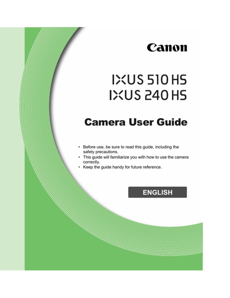 Canon 240 HS User's manual Canon 240 HS User's manual