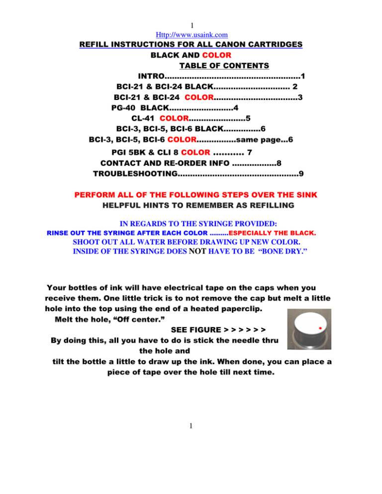 Canon BCI-21 User's manual Canon BCI-21 User's manual