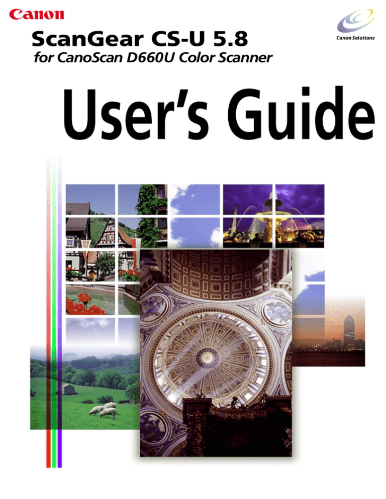 Canon CANOSCAN D660U User manual Canon CANOSCAN D660U User manual
