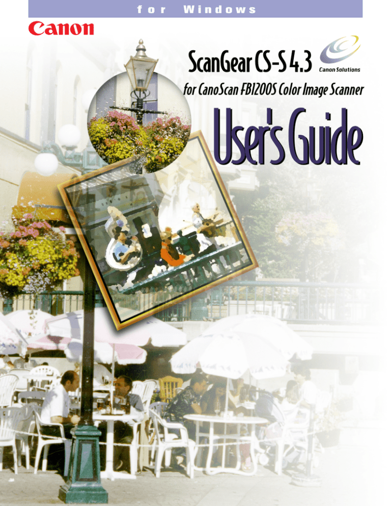 Canon 1200S, CanoScan FB 1200S User guide Canon 1200S, CanoScan FB 1200S User guide