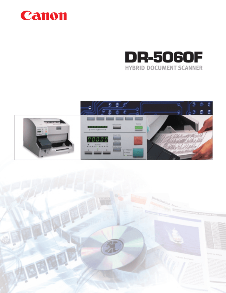 Canon DR-5060F Quick start guide Canon DR-5060F Quick start guide