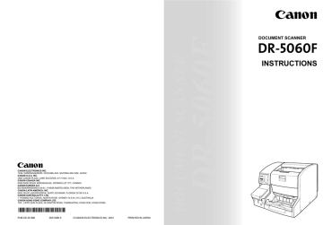 Canon DR-5060F User's manual Canon DR-5060F User's manual